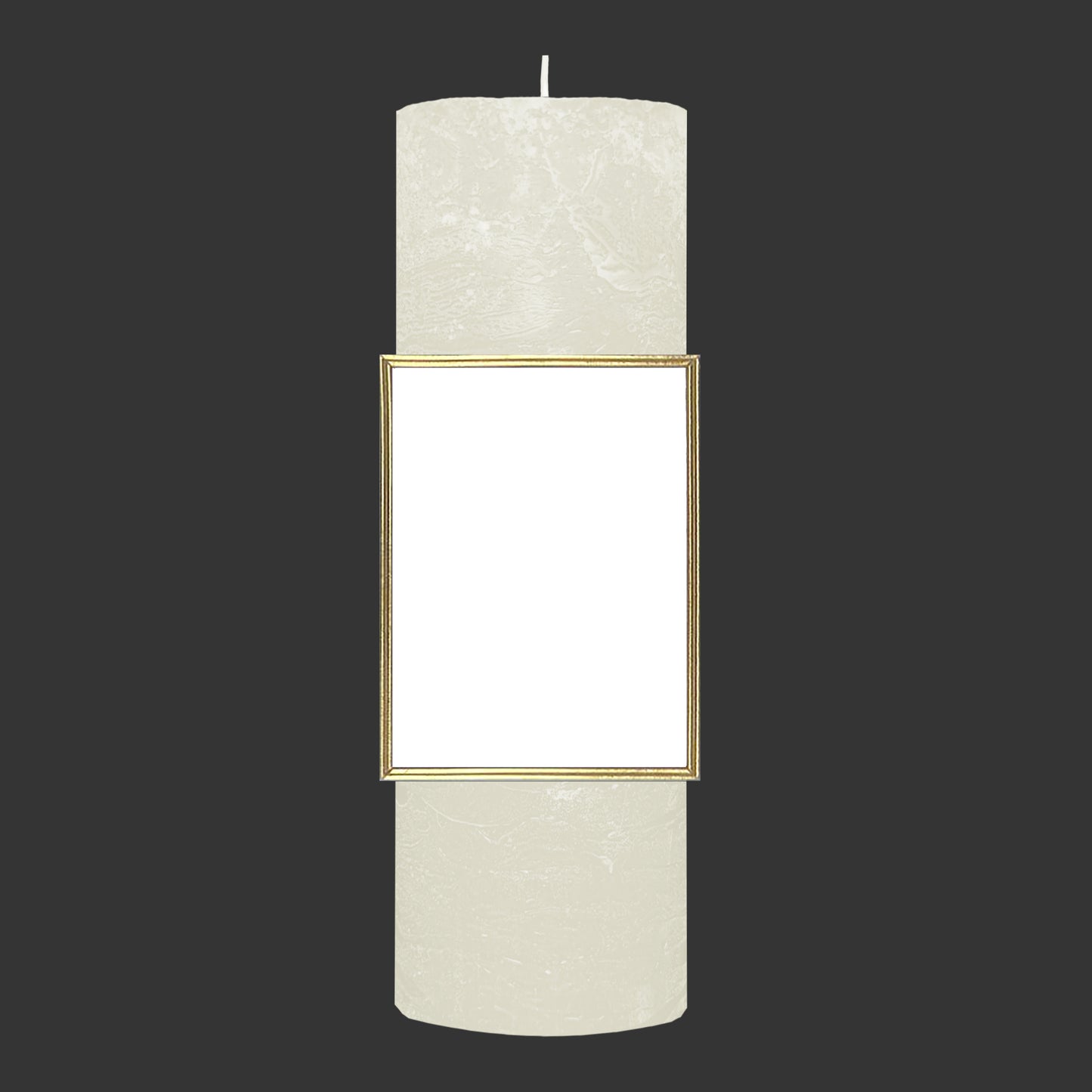 Raureif Fotokerze 8x25 cm, elfenbein-11
