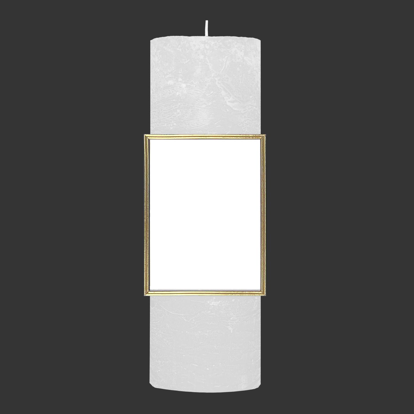 Raureif Fotokerzen 8x25 cm, weiss-26